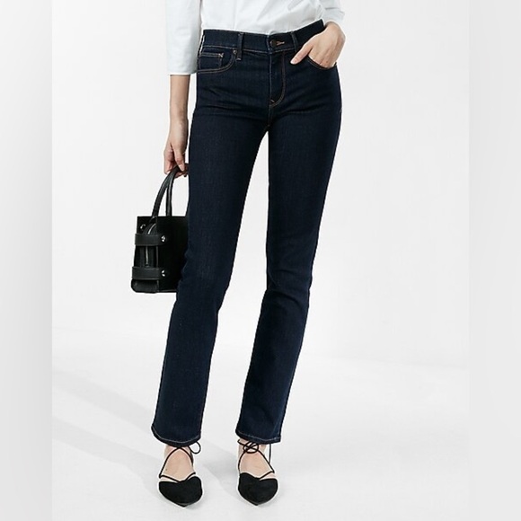 Express Women’s Mid Rise Dark Wash Skinny Denim Jeans | NEW/NWOT!!👖🩷👖🩷 - Picture 1 of 13